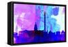 Washington Dc City Skyline-NaxArt-Framed Stretched Canvas