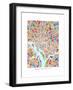 Washington DC City Street Map-Michael Tompsett-Framed Art Print