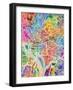 Washington DC City Street Map-Michael Tompsett-Framed Art Print