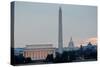 Washington DC City View at Sunrise, including Lincoln Memorial, Monument and Capitol Building-Orhan-Stretched Canvas