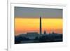 Washington DC City View in Sunrise, including Lincoln Memorial, Monument and Capitol Building-Orhan-Framed Photographic Print