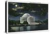 Washington DC, Exterior View of the Jefferson Memorial at Night-Lantern Press-Stretched Canvas