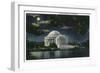 Washington DC, Exterior View of the Jefferson Memorial at Night-Lantern Press-Framed Art Print