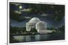 Washington DC, Exterior View of the Jefferson Memorial at Night-Lantern Press-Stretched Canvas