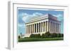 Washington DC, Exterior View of the Lincoln Memorial-Lantern Press-Framed Art Print