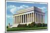 Washington DC, Exterior View of the Lincoln Memorial-Lantern Press-Mounted Art Print