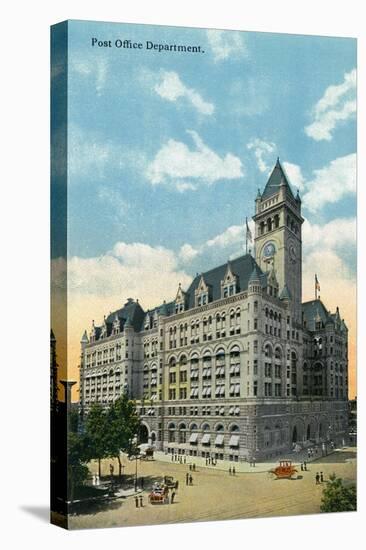 Washington DC, Exterior View of the Post Office Department-Lantern Press-Stretched Canvas