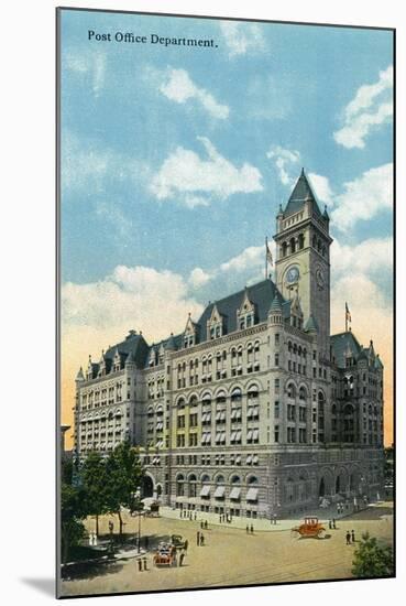 Washington DC, Exterior View of the Post Office Department-Lantern Press-Mounted Art Print