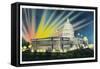 Washington DC, Exterior View of the US Capitol Building at Night-Lantern Press-Framed Stretched Canvas