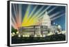 Washington DC, Exterior View of the US Capitol Building at Night-Lantern Press-Framed Stretched Canvas