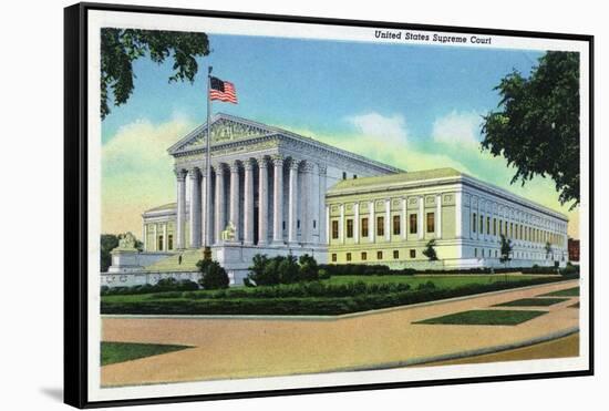 Washington DC, Exterior View of the US Supreme Court Building, no.2-Lantern Press-Framed Stretched Canvas