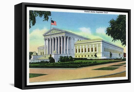 Washington DC, Exterior View of the US Supreme Court Building, no.2-Lantern Press-Framed Stretched Canvas