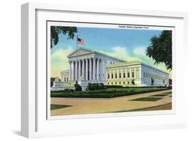 Washington DC, Exterior View of the US Supreme Court Building, no.2-Lantern Press-Framed Art Print