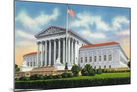 Washington, DC, Exterior View of the US Supreme Court Building-Lantern Press-Mounted Art Print