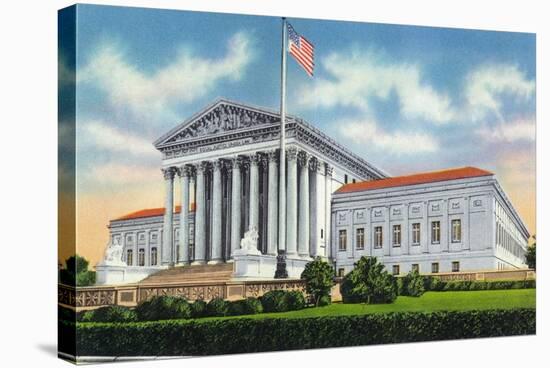 Washington, DC, Exterior View of the US Supreme Court Building-Lantern Press-Stretched Canvas