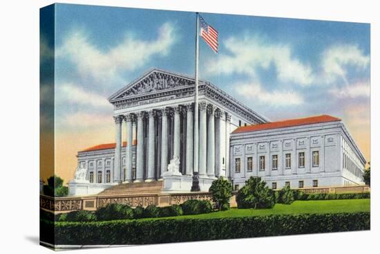 Washington, DC, Exterior View of the US Supreme Court Building-Lantern Press-Stretched Canvas