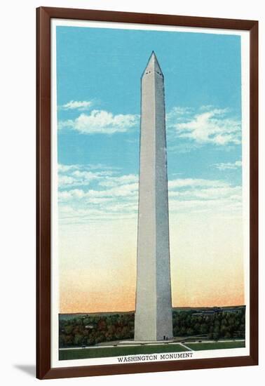 Washington, DC, Exterior View of the Washington Monument-Lantern Press-Framed Art Print