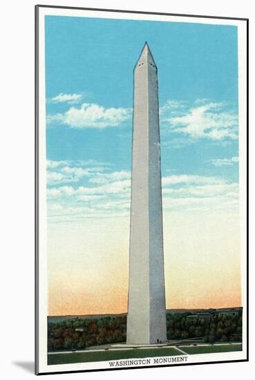Washington, DC, Exterior View of the Washington Monument-Lantern Press-Mounted Art Print