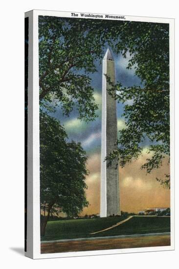 Washington DC, Exterior View of the Washington Monument-Lantern Press-Stretched Canvas