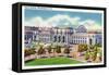Washington, DC, Exterior View of Union Station-Lantern Press-Framed Stretched Canvas