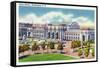 Washington, DC, Exterior View of Union Station-Lantern Press-Framed Stretched Canvas