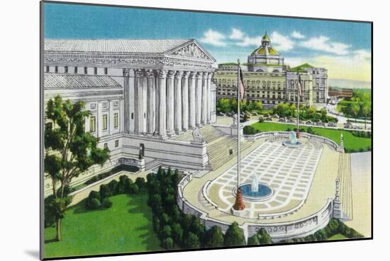 Washington DC, Exterior Views of the US Supreme Court House and Library of Congress-Lantern Press-Mounted Art Print