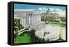 Washington DC, Exterior Views of the US Supreme Court House and Library of Congress-Lantern Press-Framed Stretched Canvas