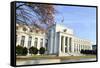 Washington DC - Federal Reserve Building in Autumn-Orhan-Framed Stretched Canvas