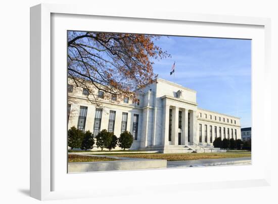Washington DC - Federal Reserve Building in Autumn-Orhan-Framed Photographic Print