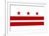 Washington DC Flag-null-Framed Art Print