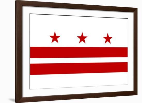 Washington DC Flag-null-Framed Art Print