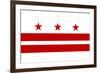 Washington DC Flag-null-Framed Art Print