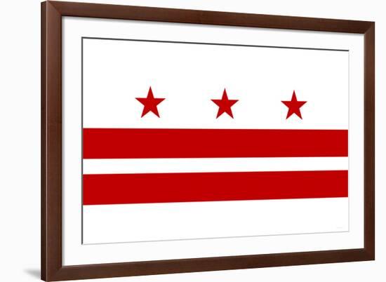 Washington DC Flag-null-Framed Art Print