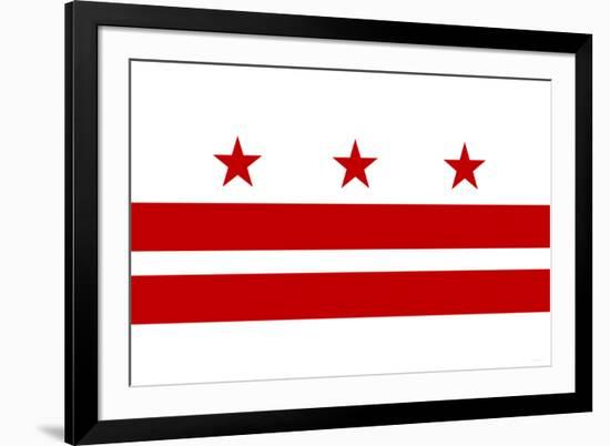 Washington DC Flag-null-Framed Art Print