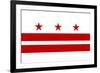 Washington DC Flag-null-Framed Art Print