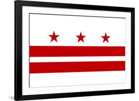 Washington DC Flag-null-Framed Art Print