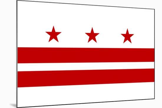 Washington DC Flag-null-Mounted Art Print