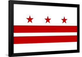 Washington DC Flag-null-Framed Art Print