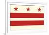 Washington DC Flag-Lantern Press-Framed Premium Giclee Print