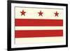 Washington DC Flag-Lantern Press-Framed Premium Giclee Print