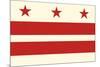 Washington DC Flag-Lantern Press-Mounted Premium Giclee Print