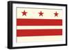 Washington DC Flag-Lantern Press-Framed Art Print