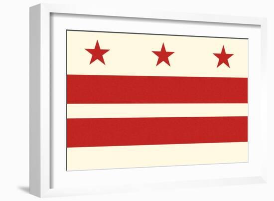 Washington DC Flag-Lantern Press-Framed Art Print