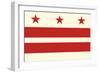 Washington DC Flag-Lantern Press-Framed Art Print