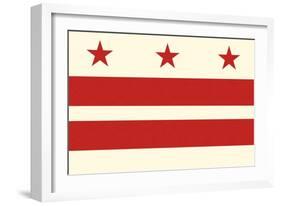 Washington DC Flag-Lantern Press-Framed Art Print