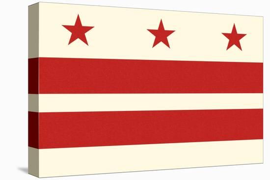 Washington DC Flag-Lantern Press-Stretched Canvas