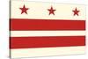 Washington DC Flag-Lantern Press-Stretched Canvas
