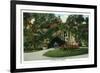 Washington, DC, Franciscan Monastery View of the Grotto of Lourdes-Lantern Press-Framed Art Print