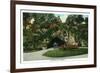 Washington, DC, Franciscan Monastery View of the Grotto of Lourdes-Lantern Press-Framed Premium Giclee Print