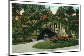 Washington, DC, Franciscan Monastery View of the Grotto of Lourdes-Lantern Press-Mounted Art Print